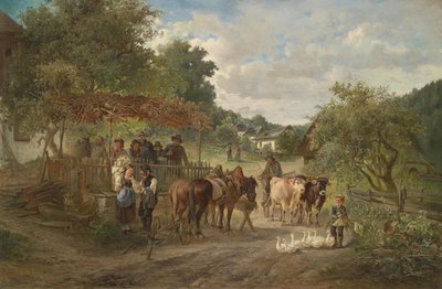 Village Idyll by Ignaz Ellminger
